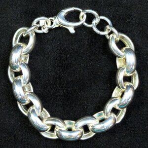 Milor Italy Ultrafine Silver 950 Rolo Chain Link w/Oversized Lobster Claw Clasp